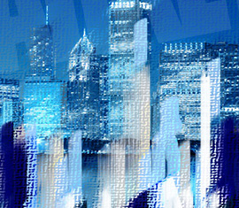 digitale illustration der skyline von chicago